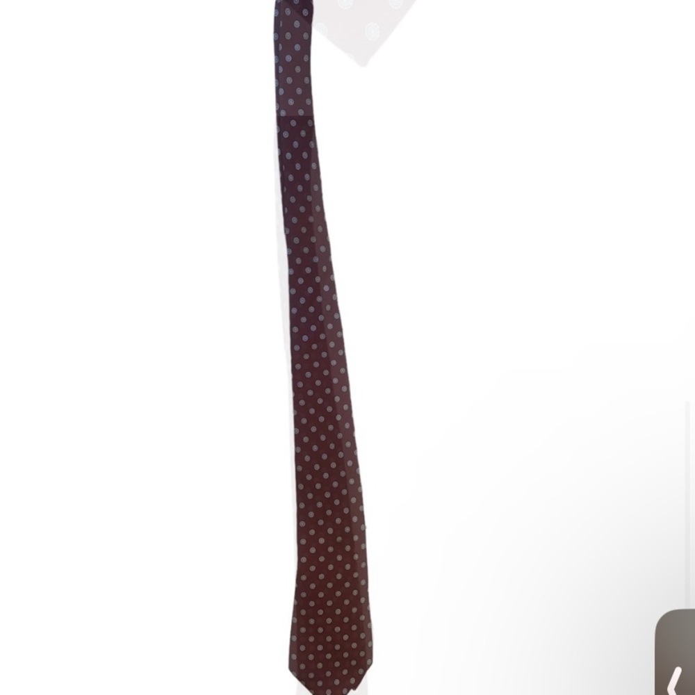 Christian Dior All Silk Maroon/Printed Printed Tie - Picture 3 of 6